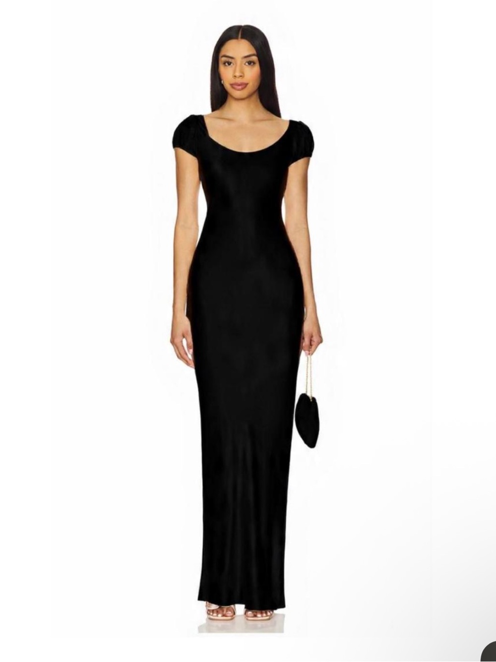 NWT Amanda Uprichard Senna 100% Silk black maxi dress Small